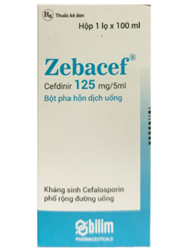 Zebacef Cefdinir 125mg/5ml Bilim Thổ Nhĩ Kỳ (Lọ/100ml)