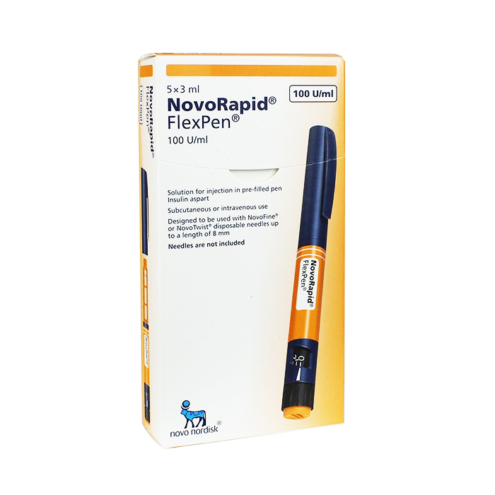NovoRapid FlexPen 100U/ml Bút Tiêm Tiểu Đường Novo Nordisk (1 bút)