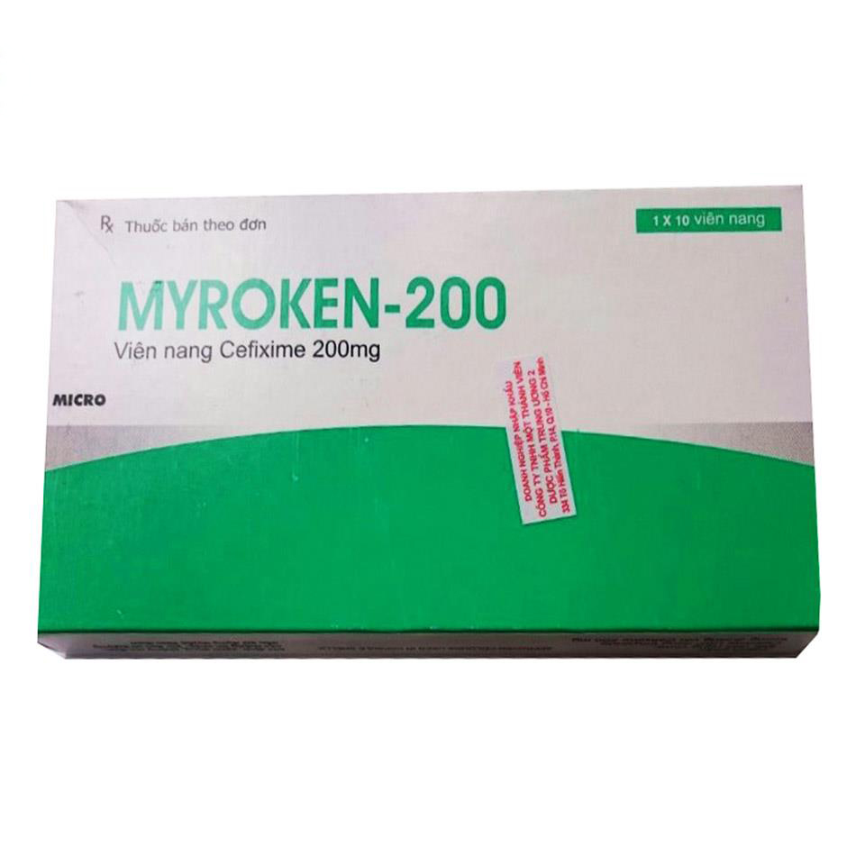 Myroken Cefixim 200mg Micro Ấn Độ (H/10v)