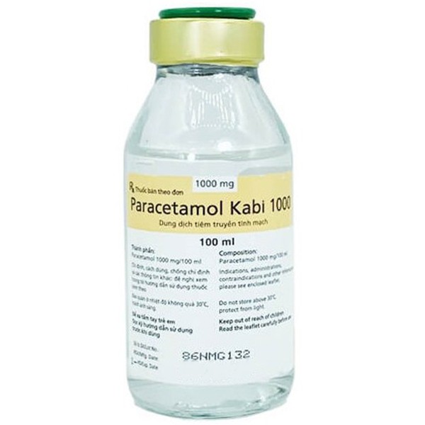 Paracetamol Kabi 1000mg Dịch truyền Bình Định (Lọ/100ml) 