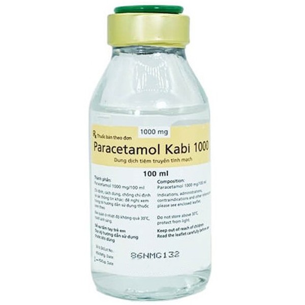 Paracetamol Kabi 1000mg Dịch truyền Bình Định (Lọ/100ml)