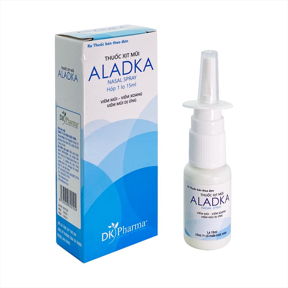 Aladka xịt mũi DK Pharma (Cọc/10 lọ/15ml)