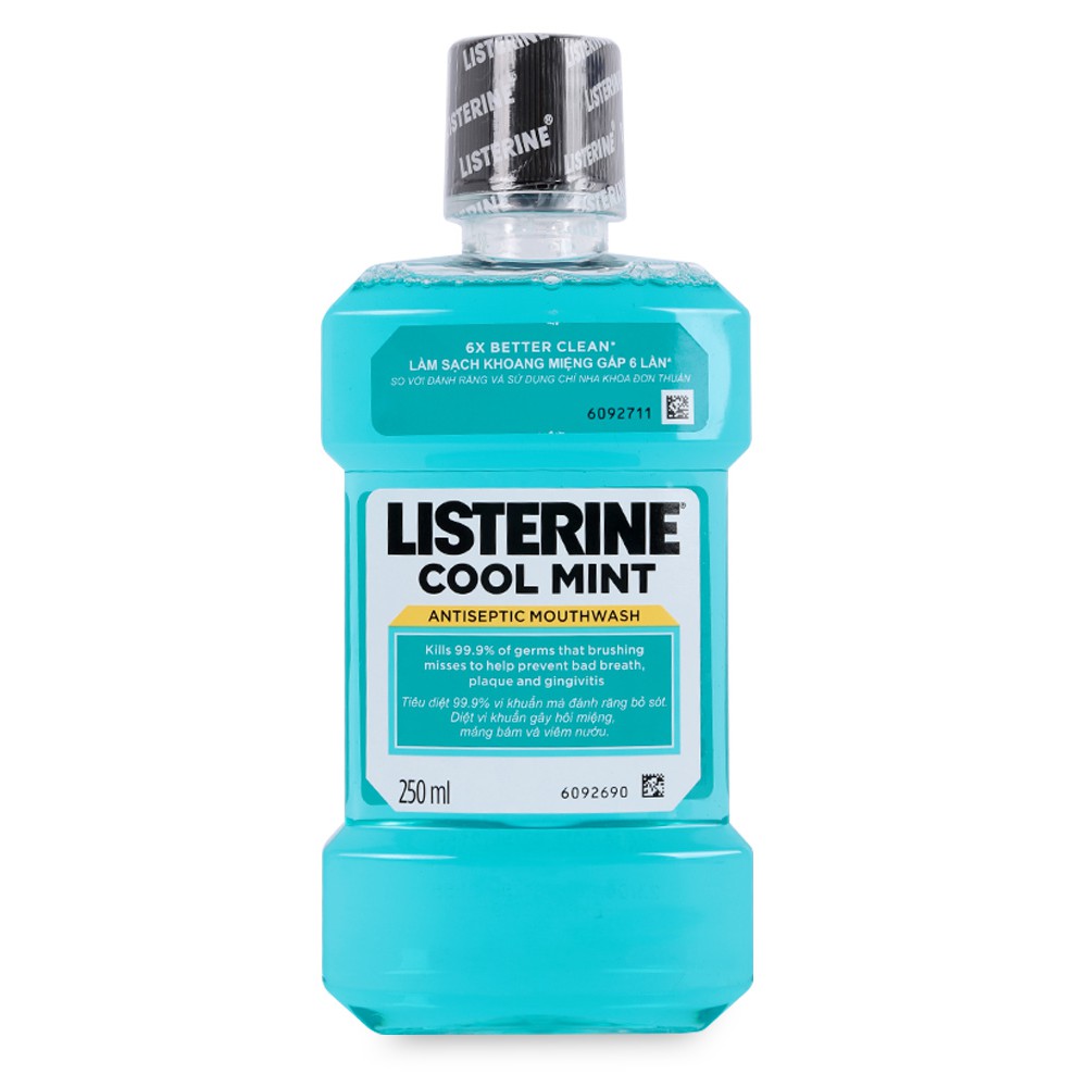 Listerine Cool Mint 250ml Nước Súc Miệng Thái Lan (Chai/250ml)