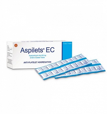 Aspilets Ec Acetylsalicylic Acid 80mg United Pharma (H/100v) Date 08/2025