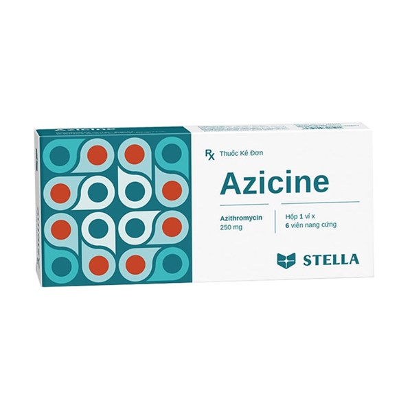  Azicine Azithromycin 250mg viên Stella (H/6v)