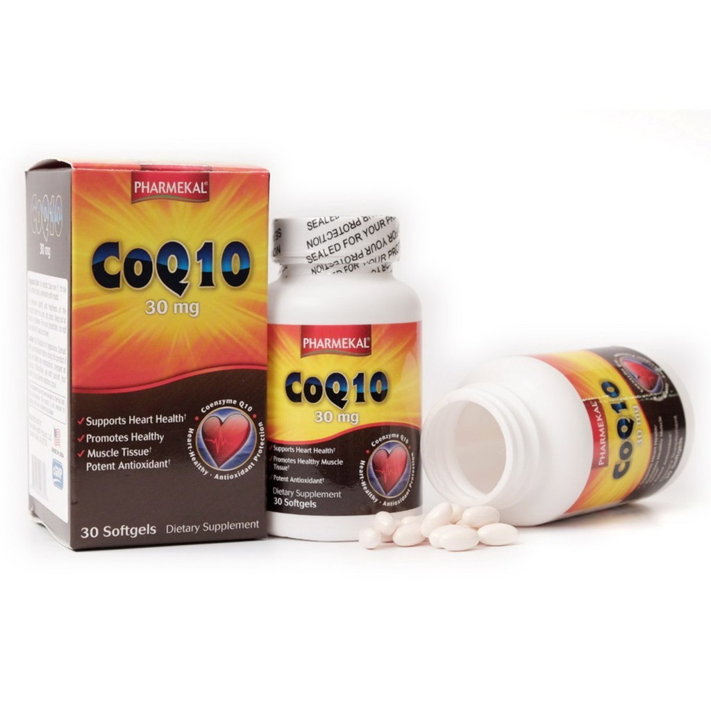 CoQ10 30mg Hỗ Trợ Tim Mạch Pharmekal Mỹ (Lọ/30v) 