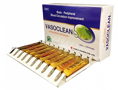 Vasoclean Sol Ginkgo Biloba Leaf Extract 20mg Hàn Quốc (H/20o/10ml)