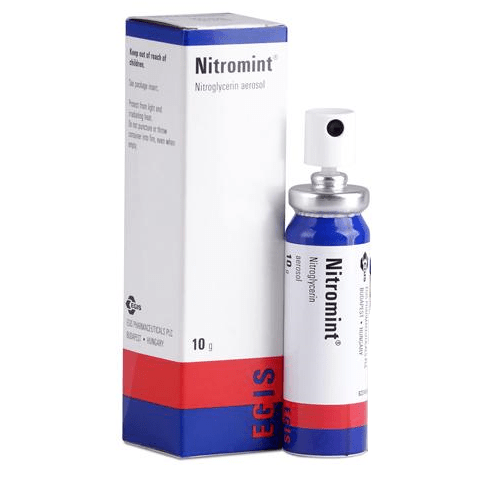 Nitromint Spray 8mg/g xịt khí dung Egis Hungary (Lọ/10g) date 07/2024