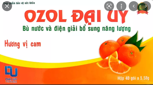 Ozol Oresol Đại Uy bù nước và điện giải vị Cam (H/40gói/5.58g)