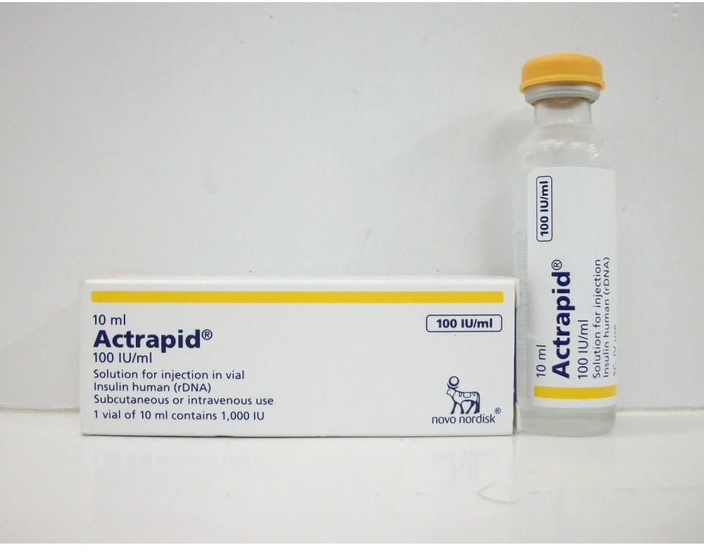 Actrapid Insulin Human 100 Iu/ml Novo Nordisk (H/1o/10ml)