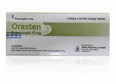 Orasten Rosuvastatin 10mg Delta Pharma (H/30v) 