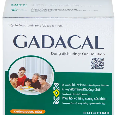 Gadacal Dung Dịch Uống Hà Tây (H/20o/10ml)