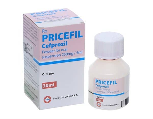  Pricefil Cefprozil 250mg/5ml Vianex S.a (Lọ/30ml)