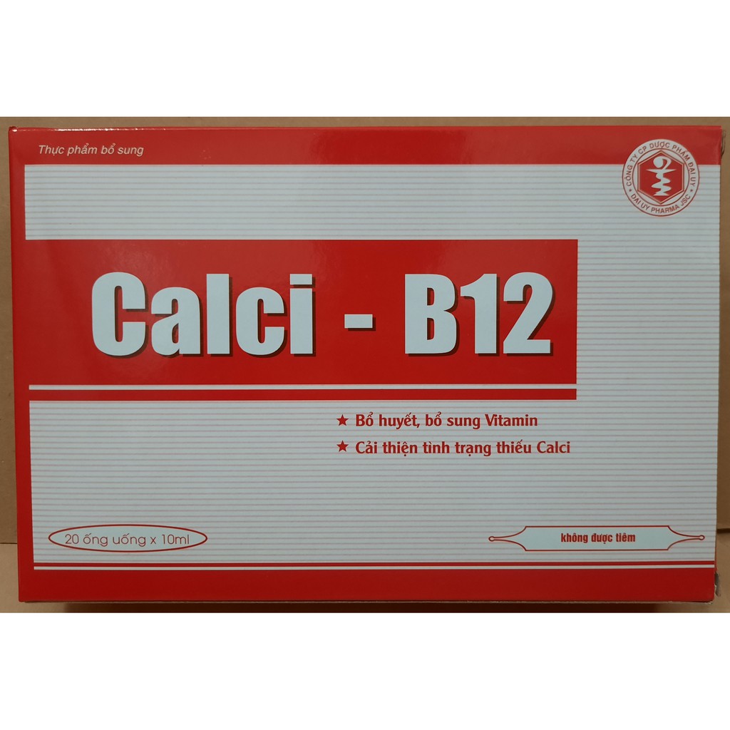 Calci-B12 ống thủy tinh Đại Uy (H/20o/10ml)