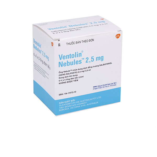 Ventolin Nebules Salbutamol 2.5mg GSK (H/6v/5o) Date 05/2025