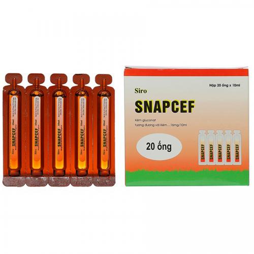 Siro Snapcef Kẽm Gluconat 112mg/10ml Hải Dương (H/20o/10ml)