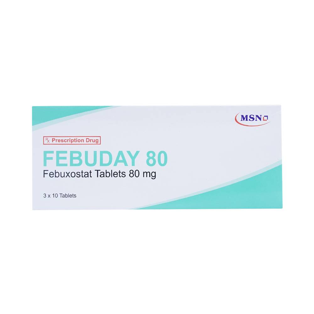 Febuday Febuxostat 80mg Ấn Độ (H/30v)