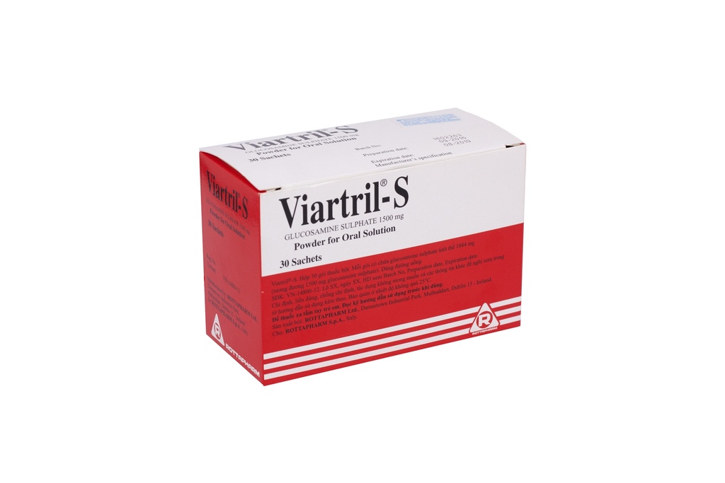 Viartril S Glucosamine 1500mg Rottapharm Ireland (H/30gói/1.5g)