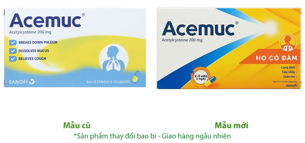  Acemuc Acetylcysteine 200mg Sanofi (H/30v) Date 12/2027