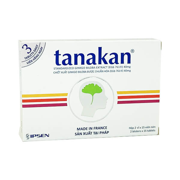 Tanakan Ginkgo biloba 40mg Pháp (H/30v) Date08/2026