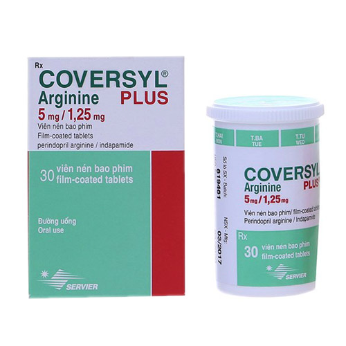 Coversyl Plus 5mg/1.25mg Servier (Lọ/30v) 