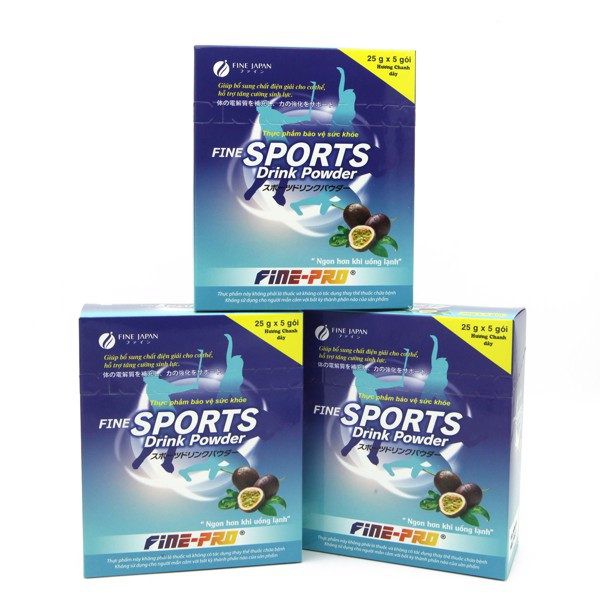 Fine Sports Drink Powder hương Chanh dây Tường Nguyên (H/5gói x 25g) Date 06/2027