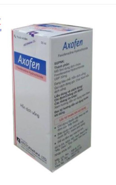 Axofen Fexofenadin 30mg/5ml Aristopharma (Lọ/50ml)