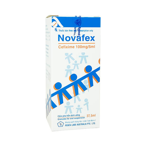 Novafex Cefixime 100mg/5ml  Mekophar (Lọ/37.5ml) date 09/2025