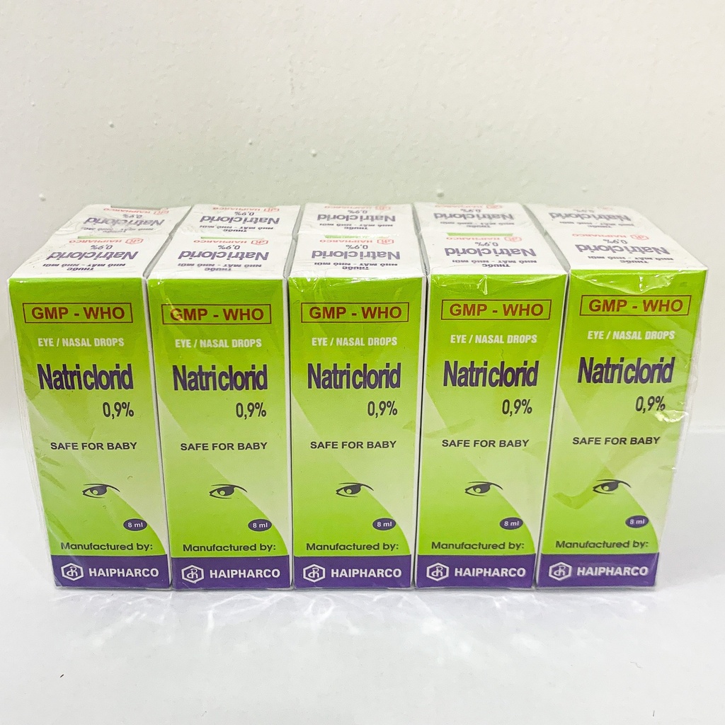 Natri Clorid 0.9% nhỏ mắt Hải Phòng (Cọc/10chai/8ml) rẻ