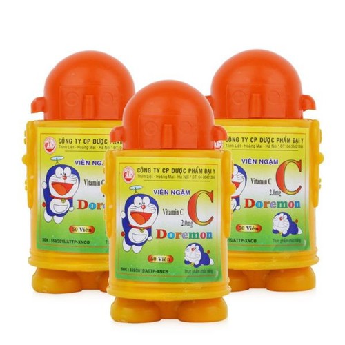 Vitamin C Doremon viên ngậm Đại Y (Lọ/50v)