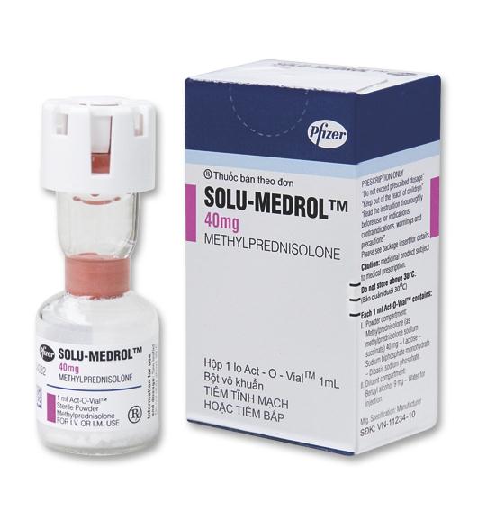 Solu Medrol 40mg Pfizer (H/1o/1ml) Date 03/2026