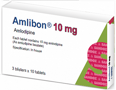 Amlibon Amlodipine 10mg Sandoz (H/30V)