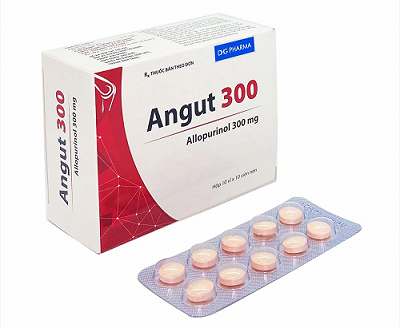 Angut 300 Allopurinol 300mg DHG Hậu giang (H/100v) 