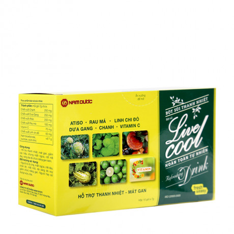 Livecool Bột sủi thanh nhiệt Dưa gang Nam Dược (H/10 gói)