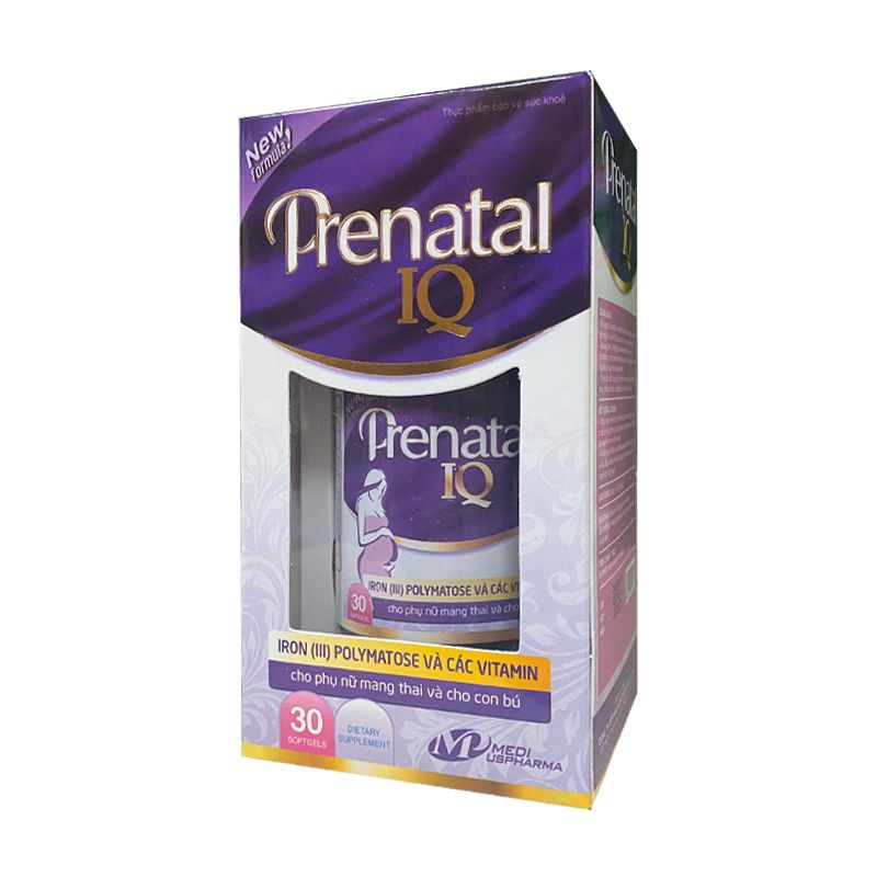 Prenatal Bổ Sung Sắt IQ DHA Mediusa (Lọ/30v)