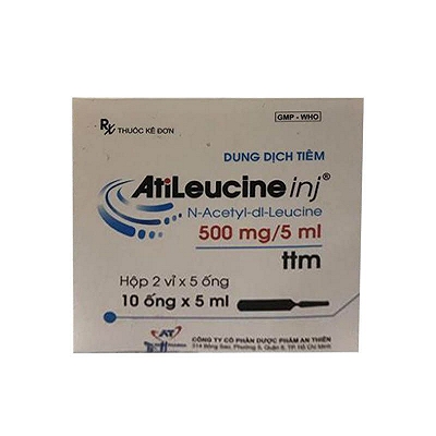  Atileucine N Acetyl Dl Leucine 500mg/5ml tiêm An Thiên (H/10ống/5ml)