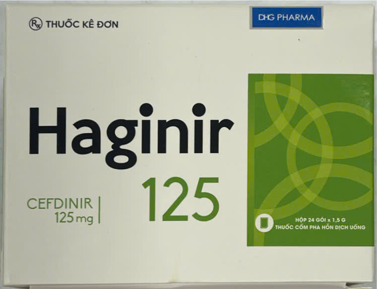  Haginir Cefdinir 125mg DHG Hậu Giang (H/24gói)