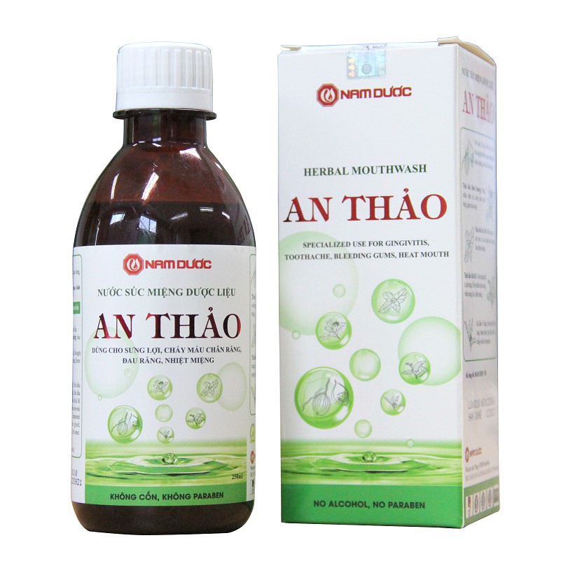 An Thảo Nước Súc Miệng Dược Liệu Nam Dược (Chai/250ml)