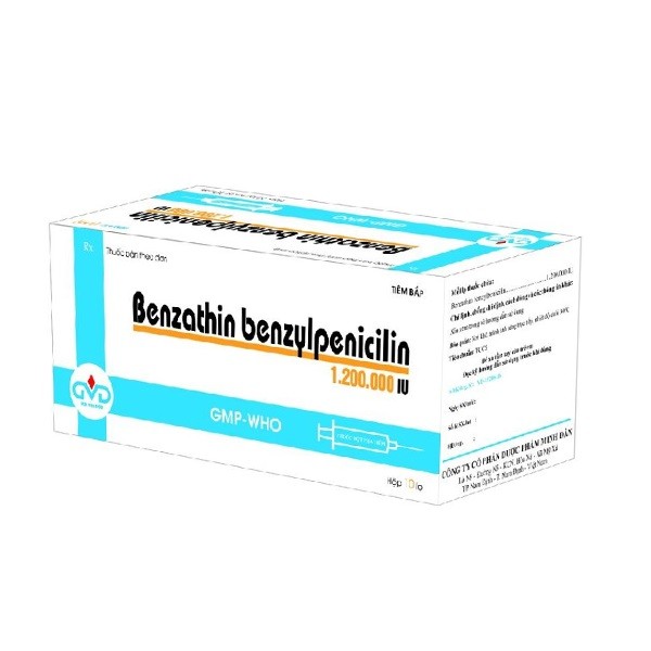 Benzathine penicillin 1.200.000IU tiêm Minh Dân (H/10 lọ)