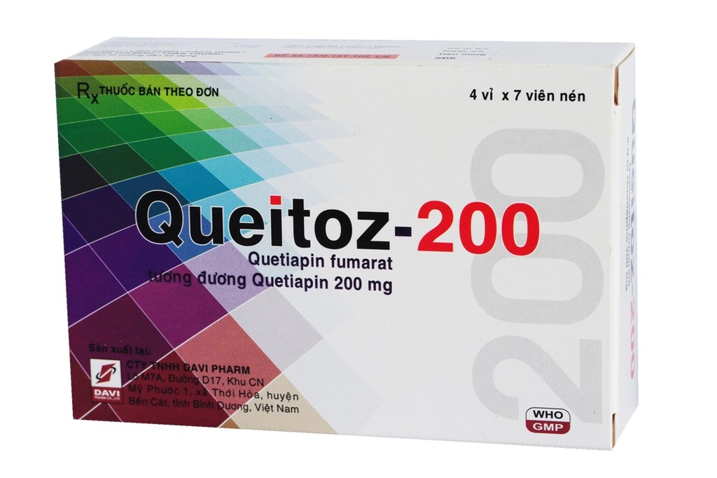 Queitoz 200 Quetiapine 200mg Davipharm (H/28v) Date 01/2027
