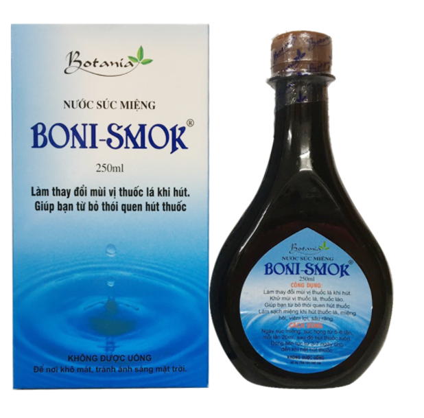 Boni Smok Nước Súc Miệng Cai Thuốc Lá Botania (Chai/250ml)