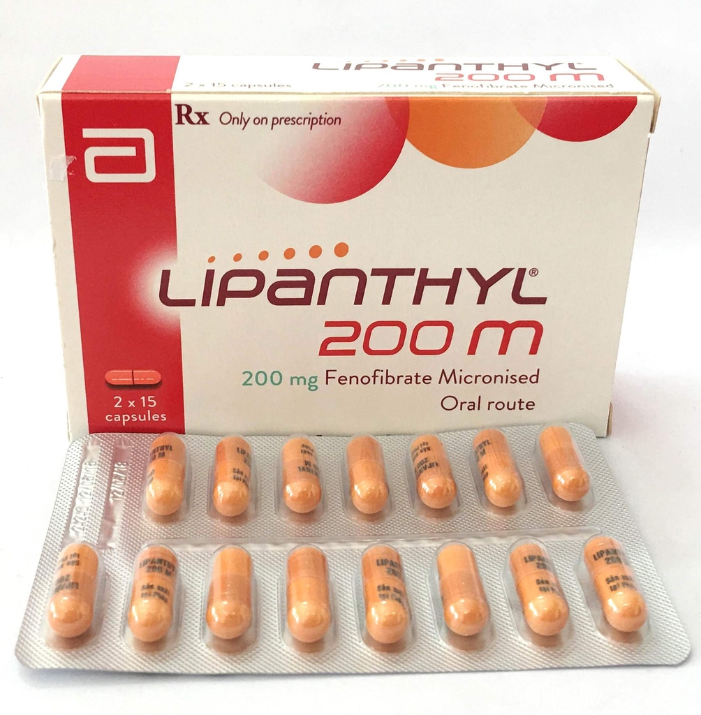 Lipanthyl Fenofibrate 200mg Abbott (H/30v)