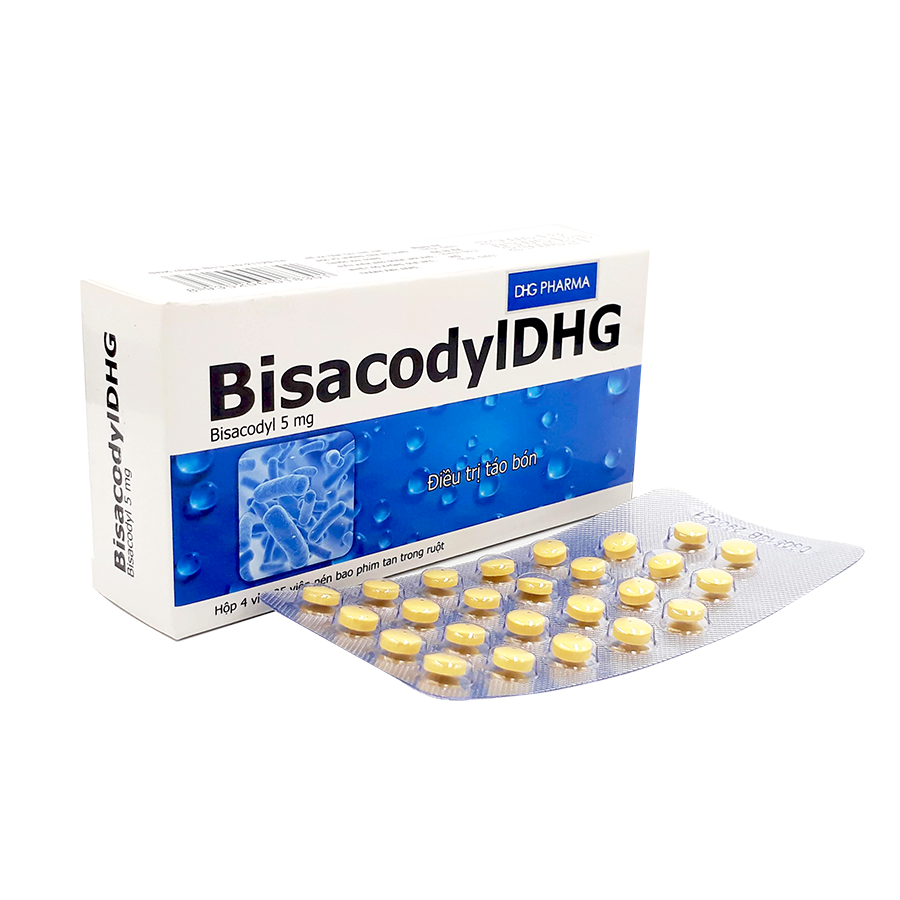 Bisacodyl 5mg DHG Hậu giang  (H/100v)