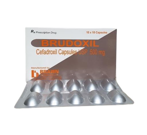 Brudoxil Cefadroxil 500mg Brawn Ấn Độ (H/100v) (Vỉ Nhôm)