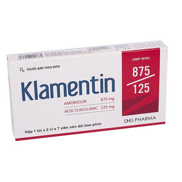 Klamentin 875/125 DHG Hậu Giang (H/14v) Date 10/2027