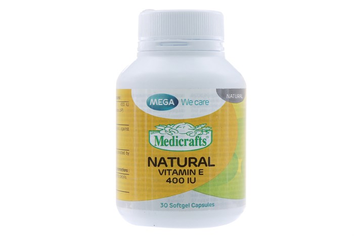 Natural Vitamin E 400iu Mega Thái Lan (Lọ/30v) ( Enat Lọ )