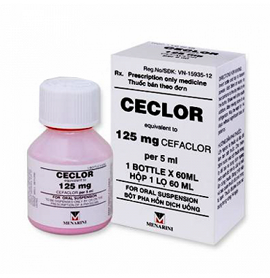 Ceclor 125mg/5ml Menarini (Lọ/60ml) Date 10/2027