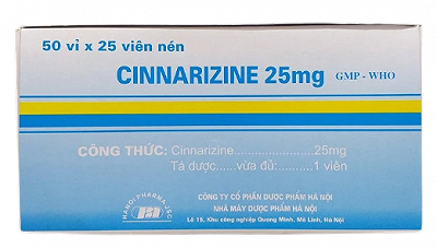 Cinnarizine 25mg Hà Nội (H/1250v)