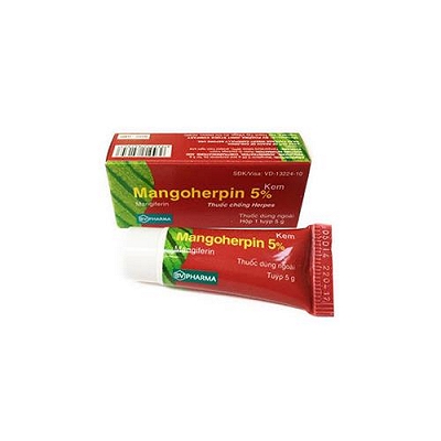 Mangoherpin 5% Mangiferin 500mg BRV (Tuýp/10g)