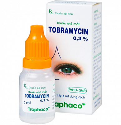 Tobramycin 0.3% nhỏ mắt Traphaco (Cọc/10lọ/6ml) 